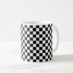 Mug Motif à carreaux noir et blanc
