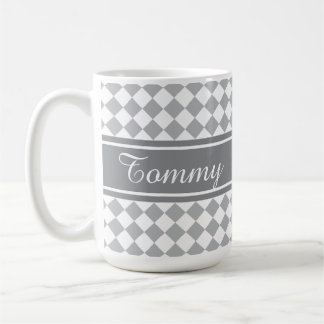 Mug Motif à carreaux personnalisé avec couleur et nom