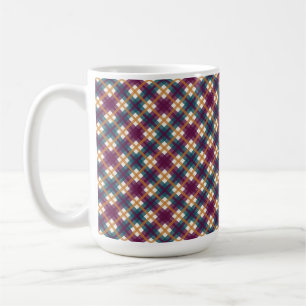 MUG MOTIF À CARREAUX PLUM TEINT OR AUTOMNE