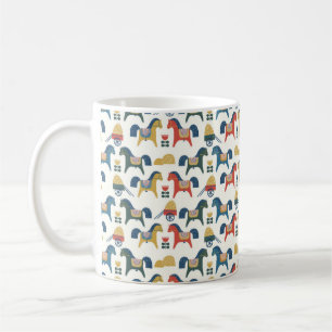 Mug Motif à cheval inspiré de l'art scandinave.