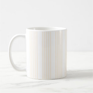 Mug Motif à cinq rayures beige et blanc