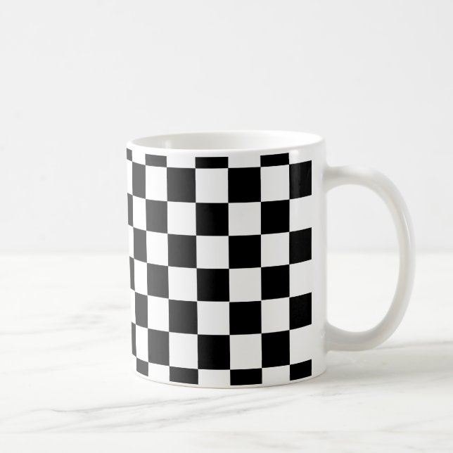 Mug Motif À damiers noir (Droite)