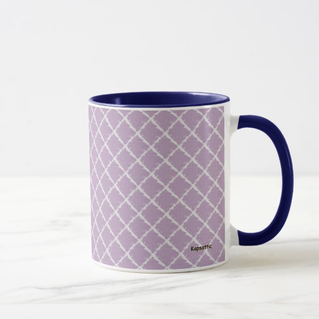 Mug Motif À damiers violet (Droite)