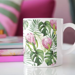 Mug Motif à feuilles de palme tropicales