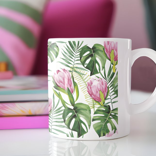 Mug Motif à feuilles de palme tropicales (Créateur téléchargé)