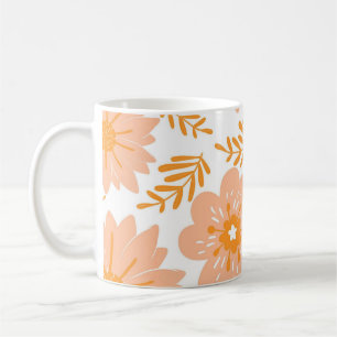 Mug Motif à fleurs orange Fuzz Vintage rétro