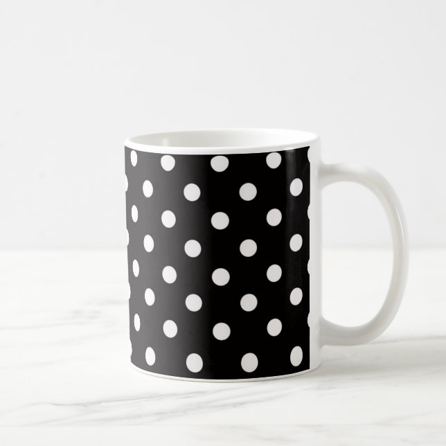Mug Motif à points Polka noir et blanc (Droite)