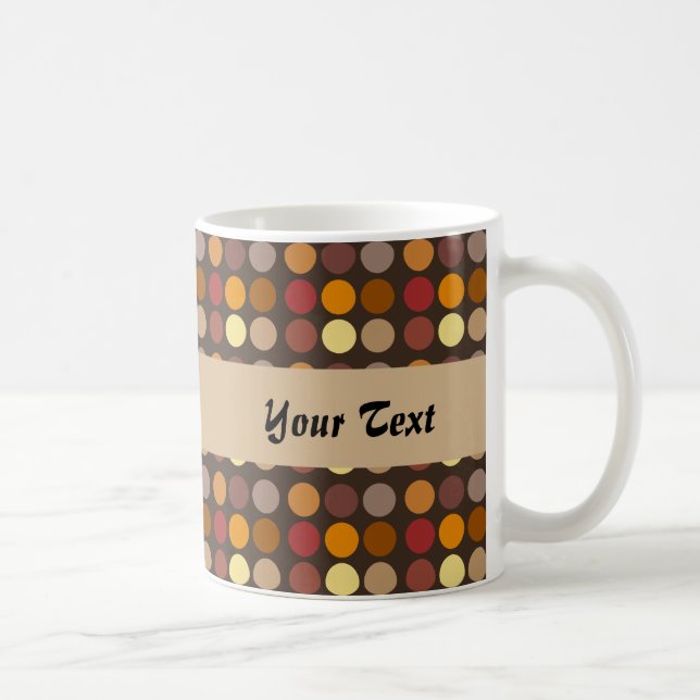 Mug Motif à pois marron (Droite)