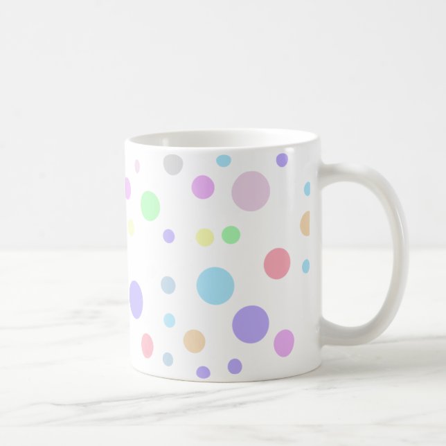 Mug Motif à pois pastel aléatoire (Droite)