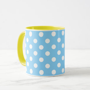 Mug motif à pois rose vif