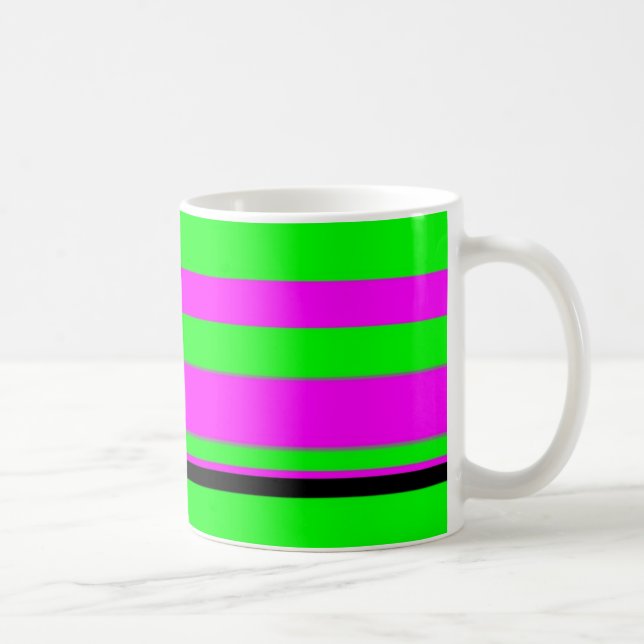 Mug Motif à rayures couleur noir rose chaud (Droite)