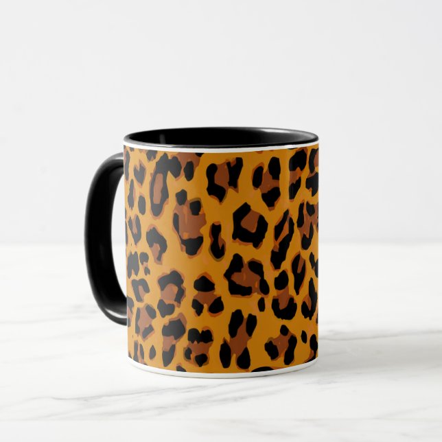 Mug Motif à taches d'impression léopard (Devant gauche)