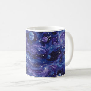 Mug Motif à thème spatial avec étoiles et planètes
