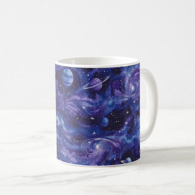 Mug Motif à thème spatial avec étoiles et planètes (Devant droit)