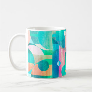 Mug motif abstrait aux couleurs vives inhabituelles