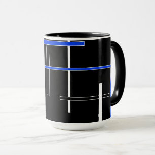 Mug motif Abstrait - bleu
