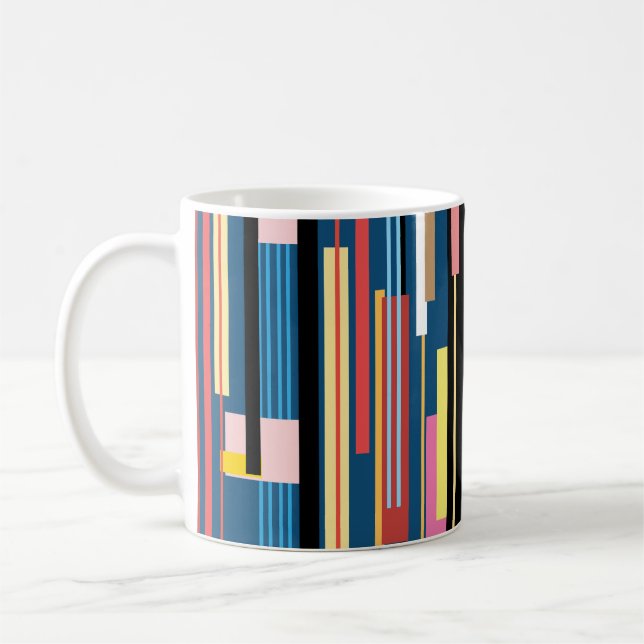 Mug Motif Abstrait Bright Stripe (Gauche)