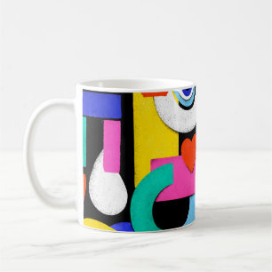 Mug Motif abstrait coloré avec l'amour du mot à l'inté