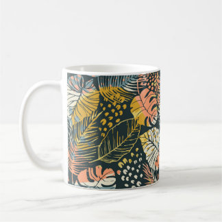 Mug Motif Abstrait créatif transparent avec p tropical