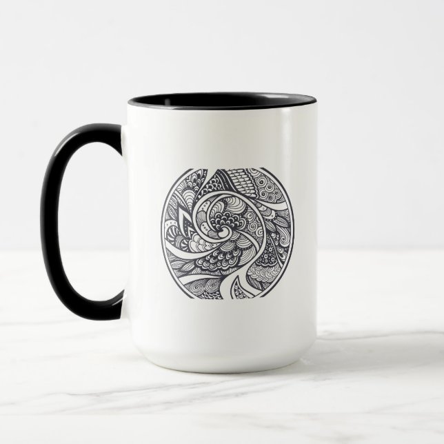 Mug Motif abstrait dans le style de Zen-Griffonnage (Gauche)