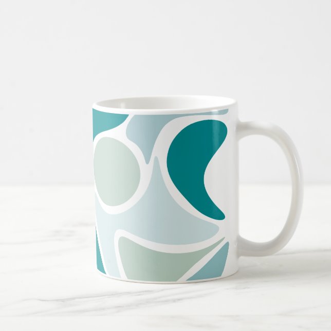 Mug motif Abstrait dans les tons bleus (Droite)