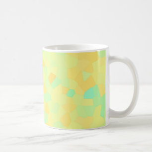 Mug motif Abstrait de formes jaune et verte
