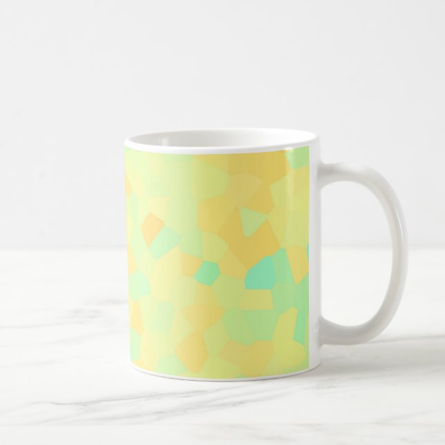 Mug motif Abstrait de formes jaune et verte (Droite)