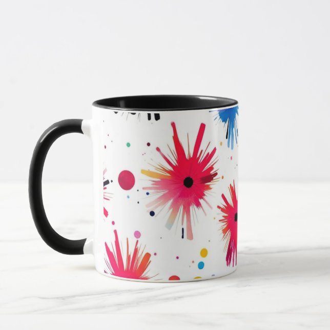 Mug Motif Abstrait de la flambée (Gauche)