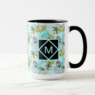 Mug Motif abstrait de palmier d'aquarelle