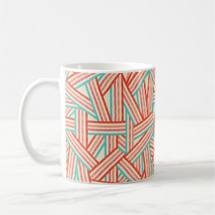 Mug Motif Abstrait de rayures colorées