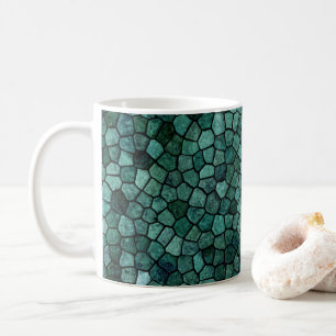 Mug Motif abstrait de texture de croûte de mosaïque oc