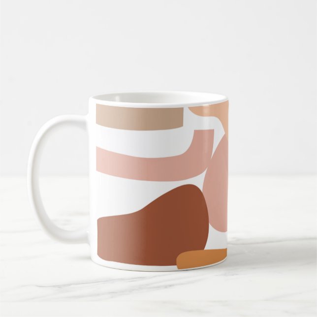 Mug Motif Abstrait de ton terrestre (Gauche)