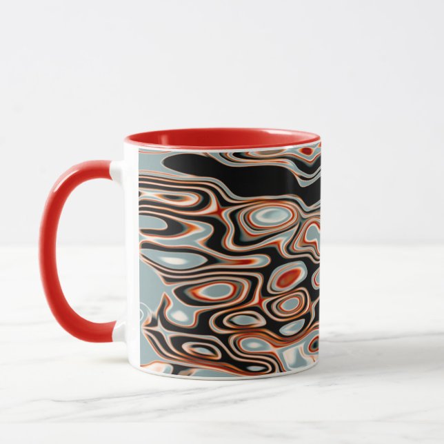 Mug Motif Abstrait d'eau colorée rétro (Gauche)