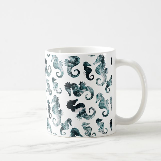 Mug Motif abstrait d'hippocampes d'aqua (Droite)