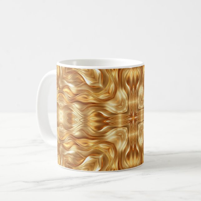 Mug Motif abstrait doré charmant (Devant gauche)