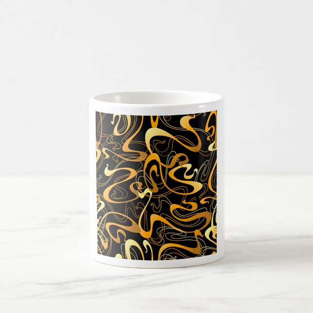 Mug Motif Abstrait Doré en Tourbillon (Créateur téléchargé)