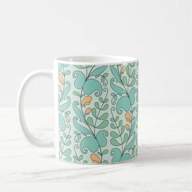 Mug Motif Abstrait fleuri sans soudure (Gauche)