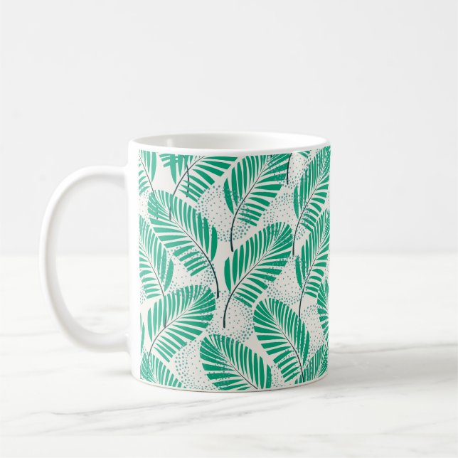 Mug Motif abstrait floral sans joint sur blanc  (Gauche)