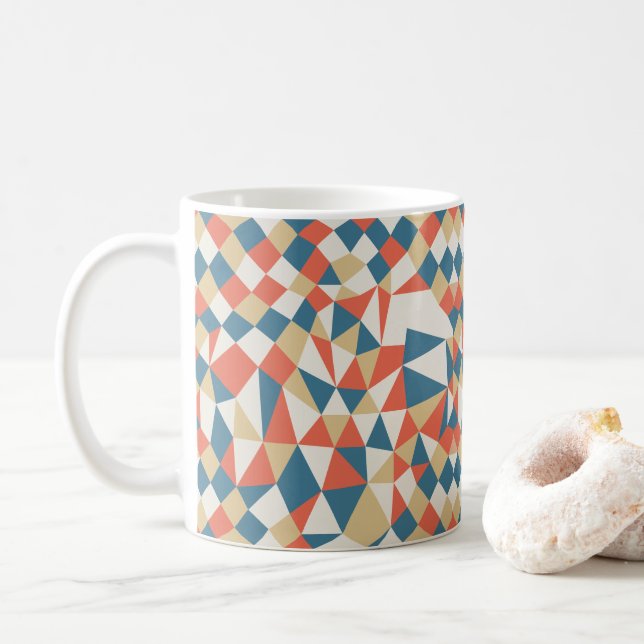 Mug Motif Abstrait géométrique coloré (Avec donut)