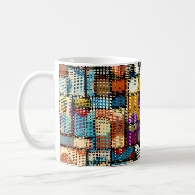 Mug Motif abstrait géométrique dans les images de pixe (Gauche)