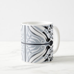 Mug Motif Abstrait gris noir blanc