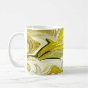 Mug Motif abstrait jaune
