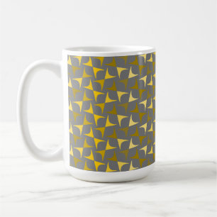 Mug motif Abstrait jaune et gris