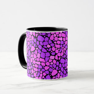 Mug Motif abstrait mosaïque carreau cramoisi violet no