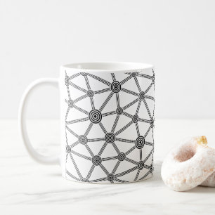 Mug motif Abstrait noir et blanc avec lignes