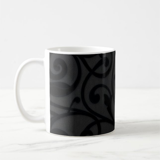 Mug Motif Abstrait noir torride (Gauche)