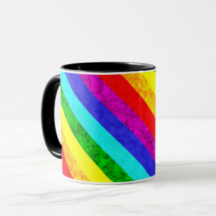 Mug motif abstrait Rainbow ,