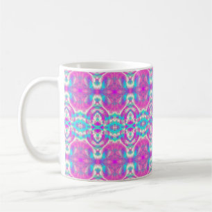 Mug Motif Abstrait rose et bleu
