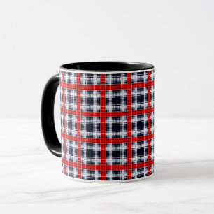 Mug Motif abstrait sans à damiers plaid