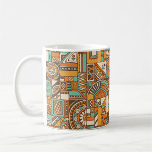Mug motif Abstrait sans couture avec éléments géométri